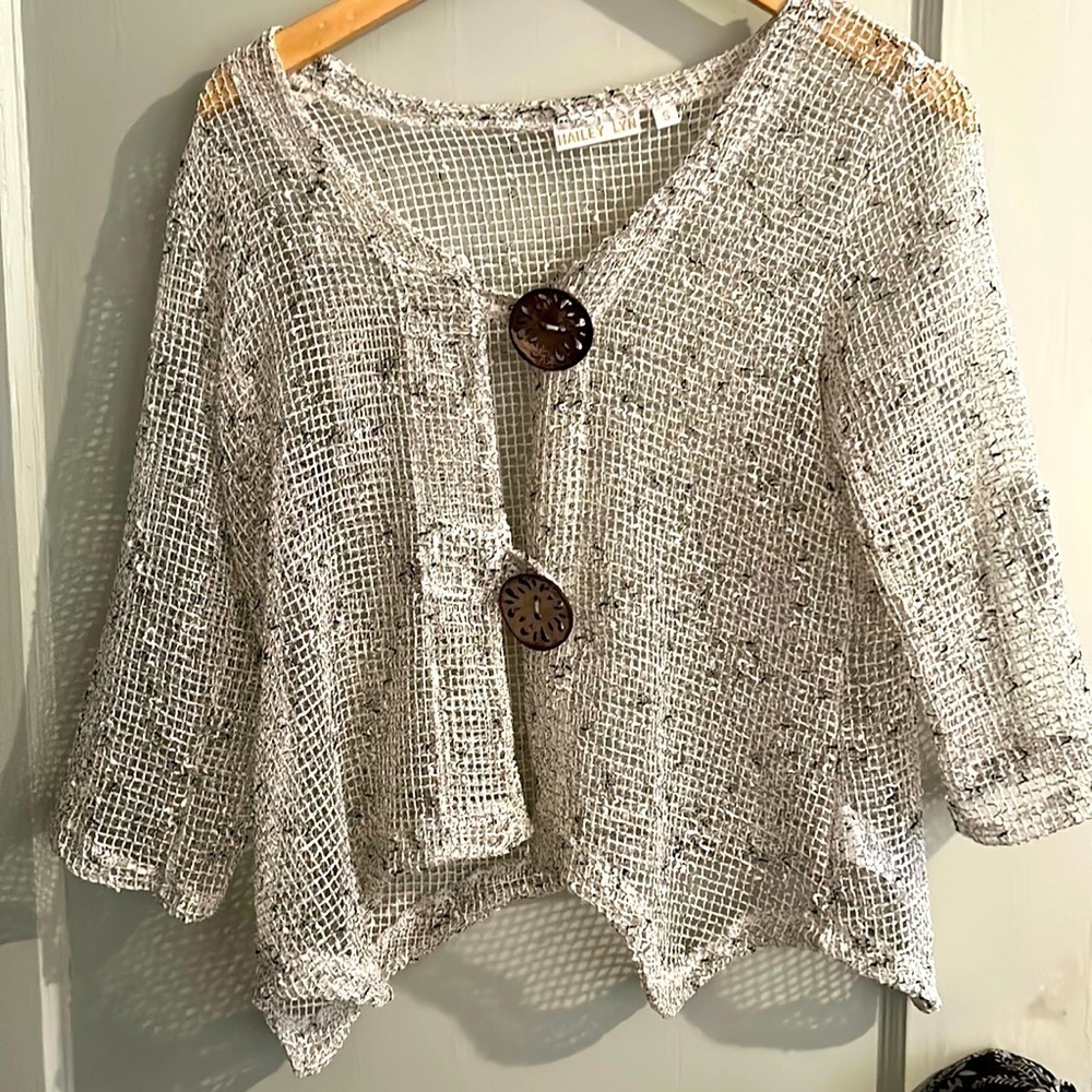 Hailey Lyn fishnet sweater